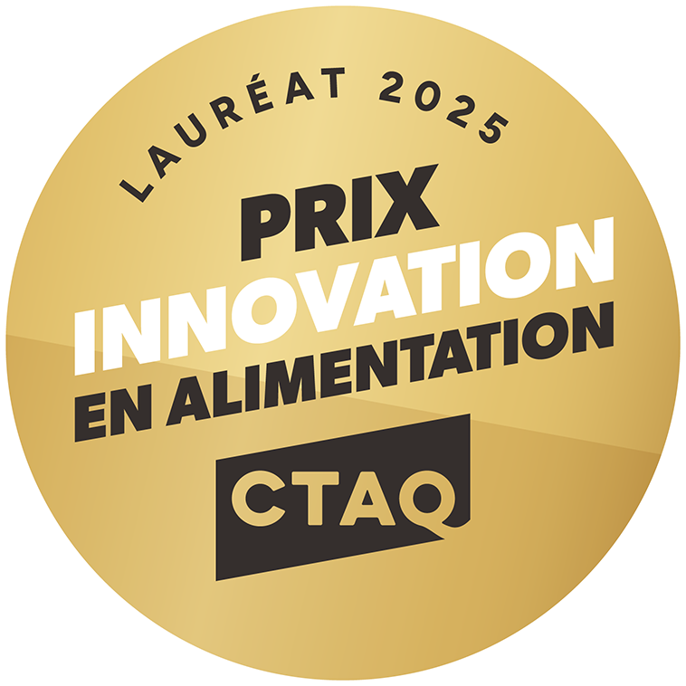 Badge officiel Lauréat 2025 – Prix Innovation en alimentation du CTAQ