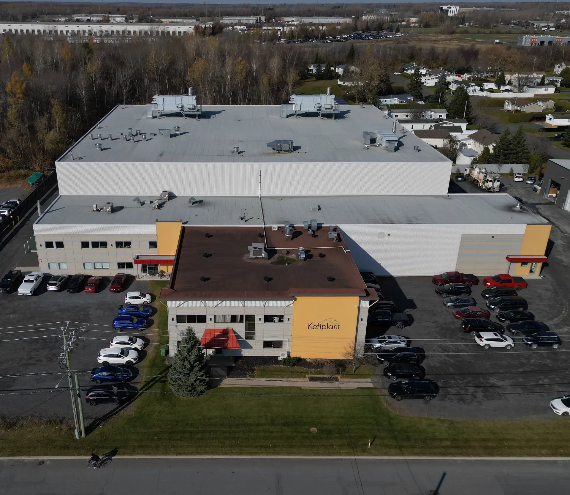 Aerial view of the Kefiplant production facility today